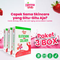 Paket 3 Box Dermathib Collagen Glutation Vitamin Pencerah Kulit Wajah Brightening Anti Aging Dan Moisturizing