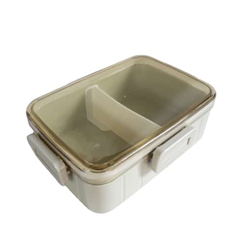 Lunch Box Kotak Makan 2 Sekat Plastik Anti Bocor Food Grate PP
