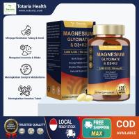 [Stok Tersedia] Totaria 9-in-1 Magnesium Glycinate 500mg + D3 5000 IU & K2 Complex - Suplemen Tidur Nyenyak Tulang & Otot - 120 Softgels
