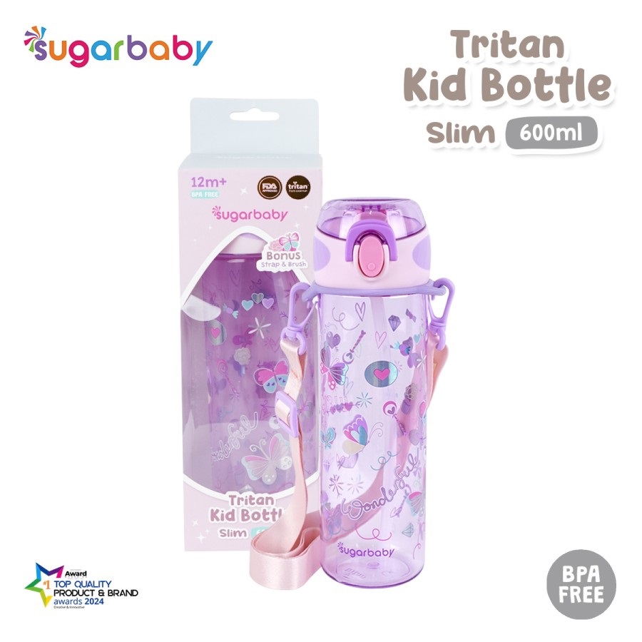 Sugar Baby Tritan Kid Bottle Slim 600ml TKBSL600 Botol Minum Anak