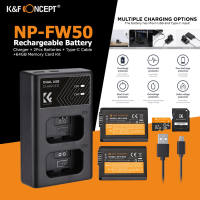 KNF Concept Battery Sony NP-FW50 2-Pack + Dual Charger + 64GB Micro SD
