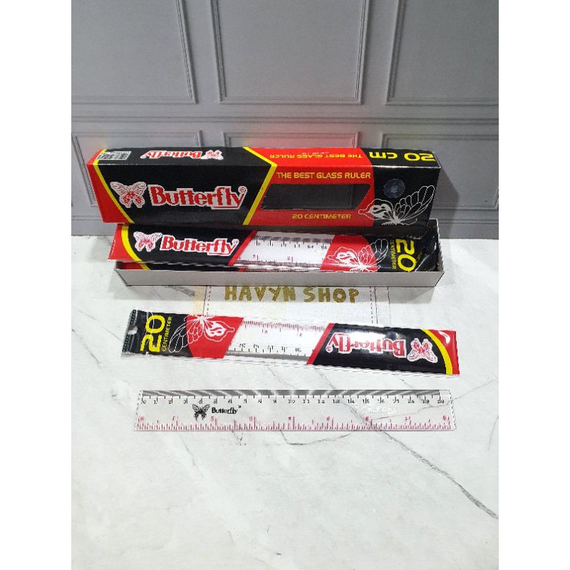 penggaris/garisan/ruler/30cm/20cm/BUTTERFLY