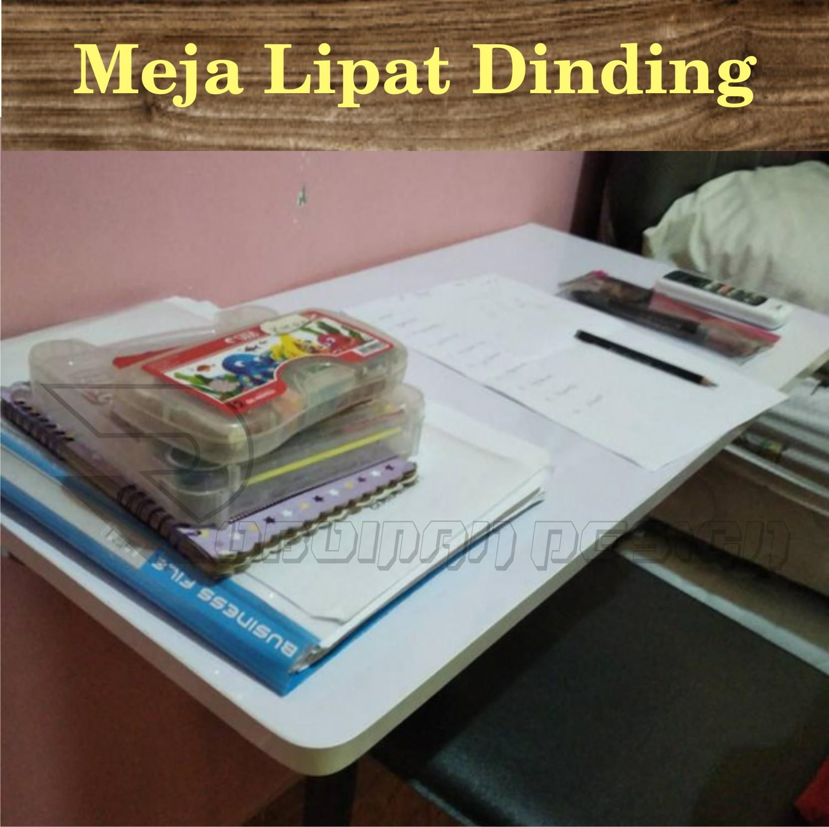 Meja Lipat Dinding HPL 100 X 40 Cm Putih Glossy meja lipat dinding hpl 100 x 40 cm putih glossy