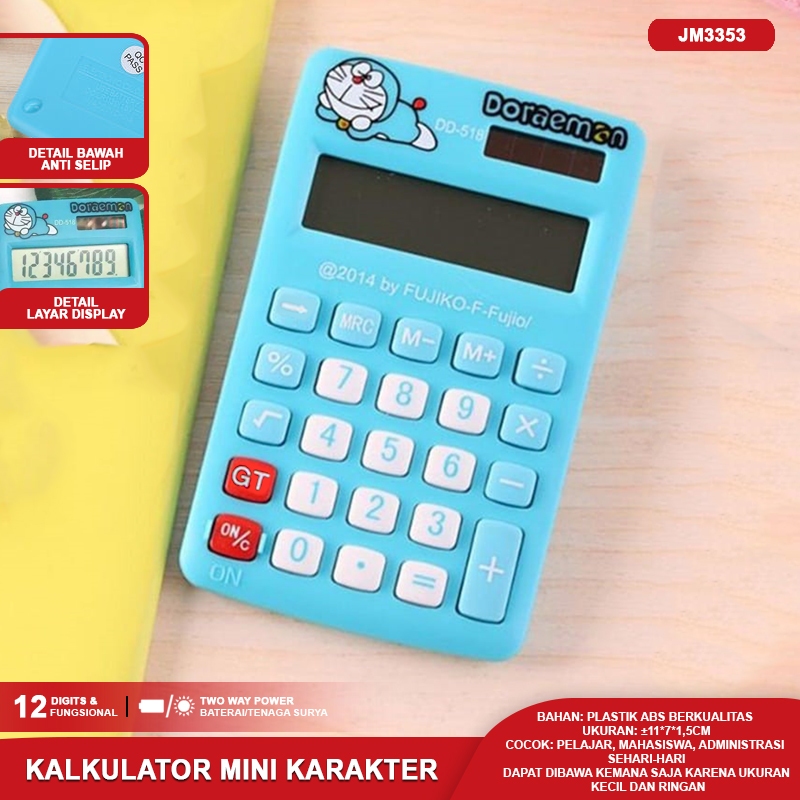 Kalkulator Meja/Calculator Office (12 Digit)/Kalkulator Mini Karakter