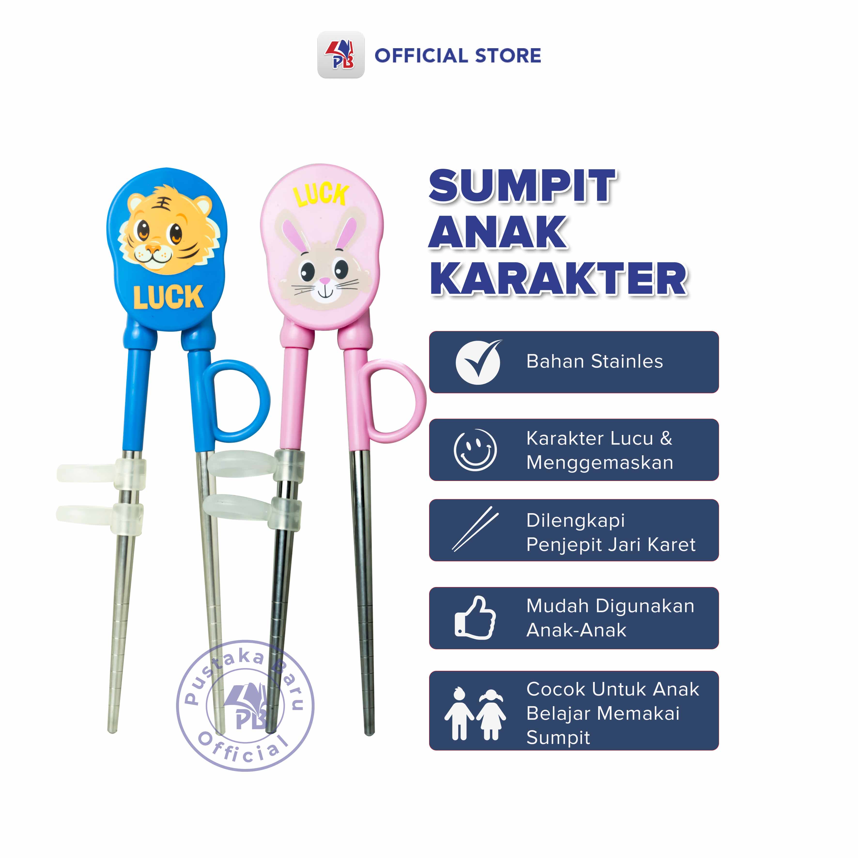 Sumpit Karakter Anak Belajar Guna Sumpit Anak Motif Kartun Lucu / PB EDUKASI ANAK - PBNB
