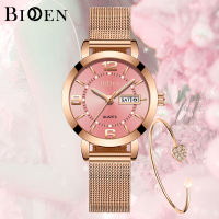 BIDEN Jam Tangan Wanita Original Tahan Air Tampilan Tanggal Terbaru 2021 Mode Elegan Retro Vintage Cewe Jam Teratas Gelang Modis Cewek Jam