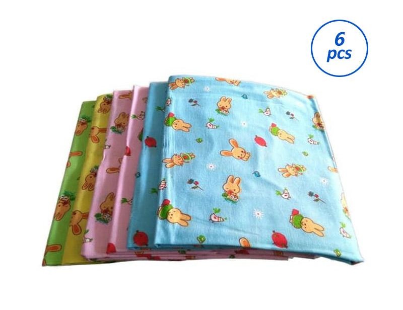 Bedong Bayi Motif ( 6 PCS ) / Kain Lembut / Tersedia 4 Ukuran = 70 X 90 sampai 90 X 120 / Real Picture / Good Quality