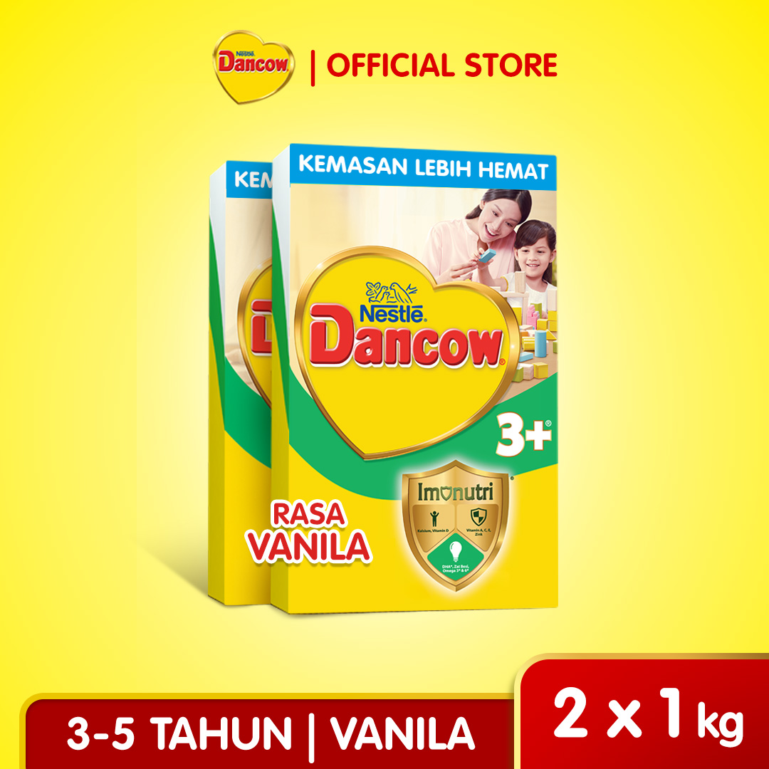 Nestlé Dancow 3+ Rasa Vanila 3-5 Tahun 1kg x2