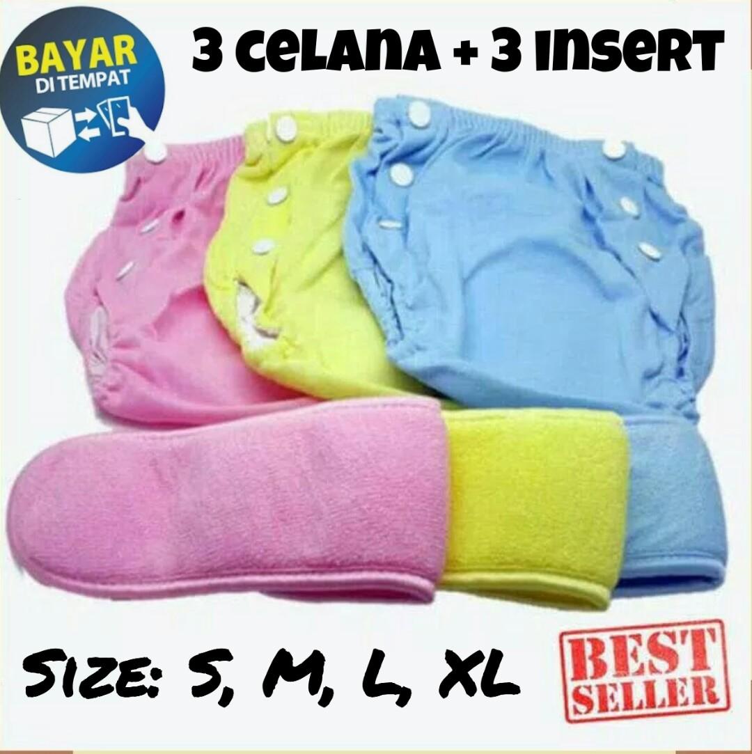 Popok Clodi murah (3 PCS ) /celana lampin/popok cuci ulang