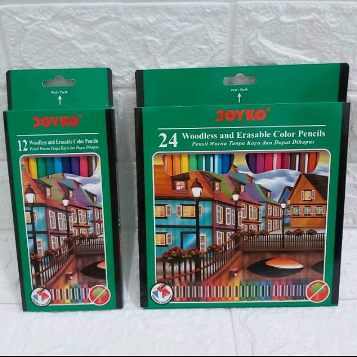 Pensil Warna 24 Warna Bisa Di Hapus JOYKO CP-115 Erasable 12 Warna