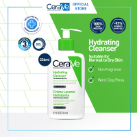 CeraVe Hydrating Cleanser 236ml – Gentle Face Wash with Ceramide for Normal to Dry Skin [Pembersih Wajah Untuk Kulit Kering]