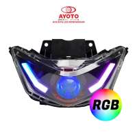 HEADLAMP BEAT DELUXE GEN 1 2020–2023 AYOTO BILED 40W FULL SET DEMON EYES PLUG AND PLAY SEIN STOPLAMP RUNNING RGB