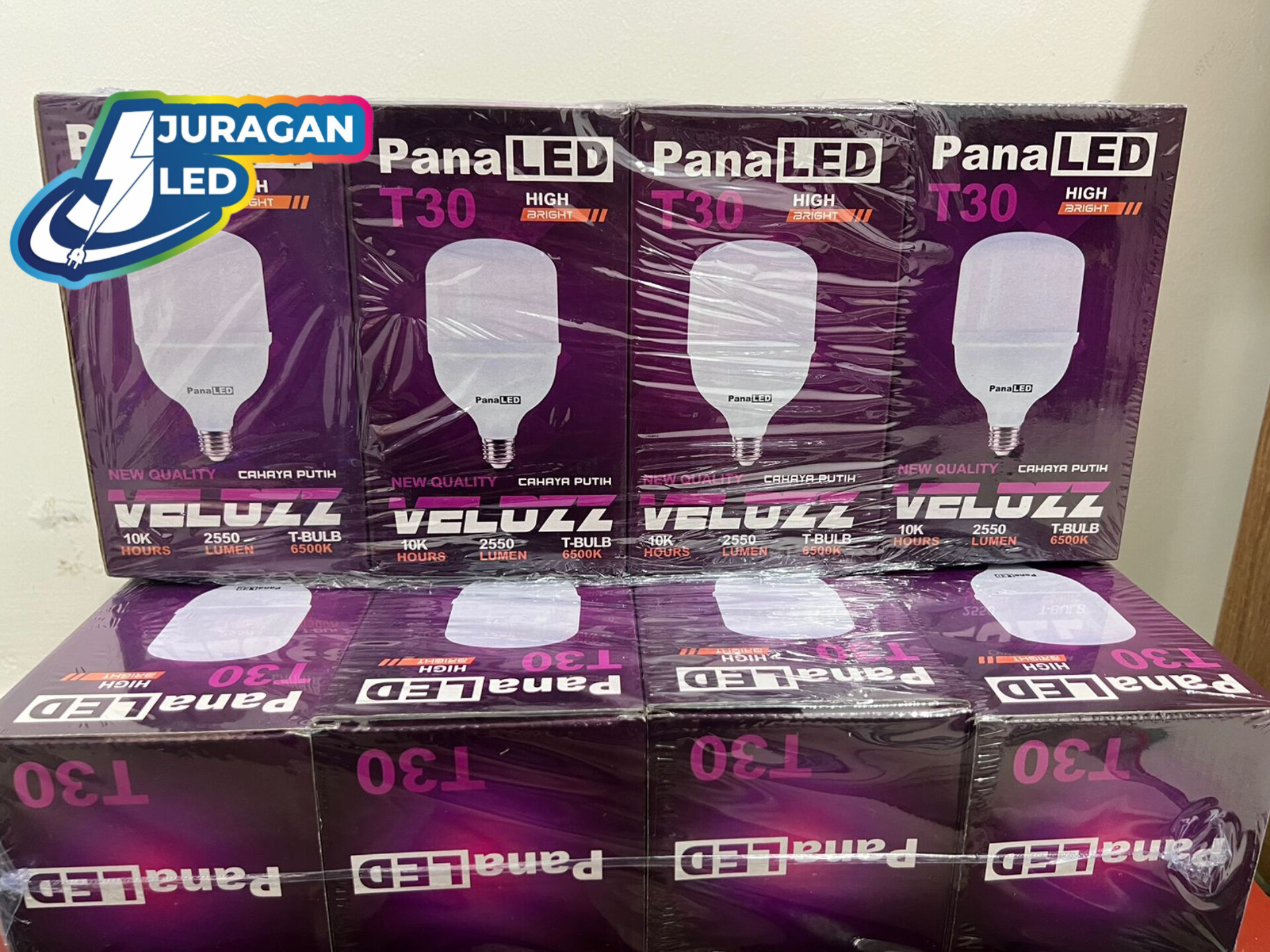 Paket Grosir Lampu Led PANALED VELOZ 30 Watt ISI 8Pcs Cahaya Putih