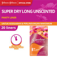 Carefree Super Dry Long Unscented Panty Liner Pembalut Wanita Perlindungan Ekstra Lebih Panjang 20s