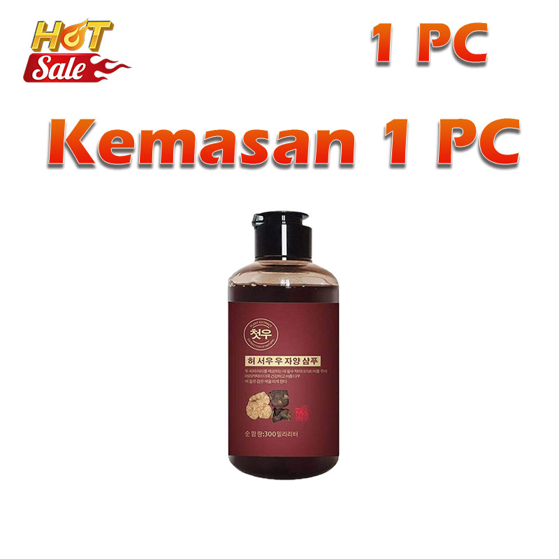 Shampo Perawat Uban Penutup Uban Permanen Hitam Alami dengan Ekstrak Herbal Daun Suji dan Fo Ti L...