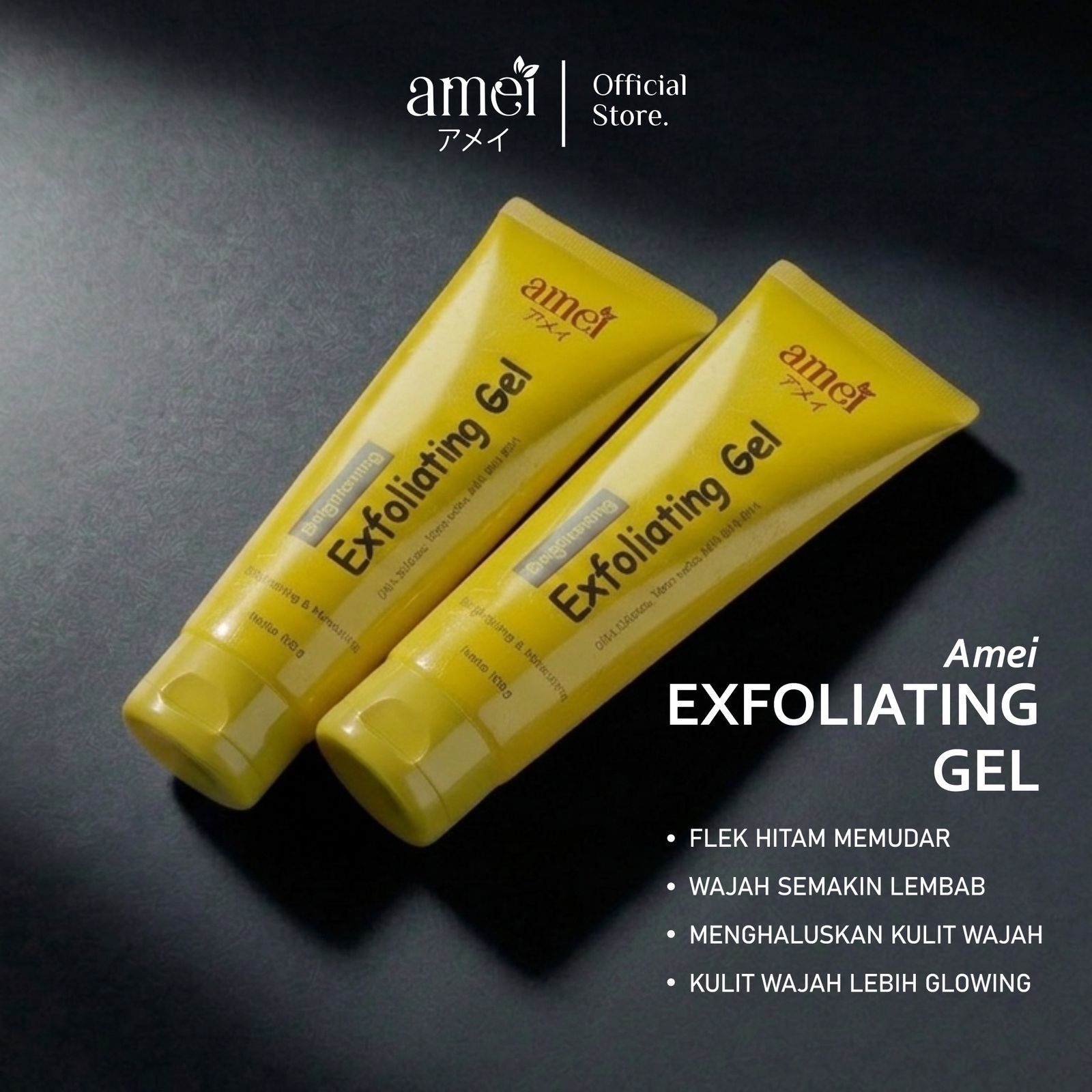 Amei Exfoliating Gel 100 ML Dna Salmon Membantu Memudarkan Flek Hitam Di Wajah Dan Membantu Menga...