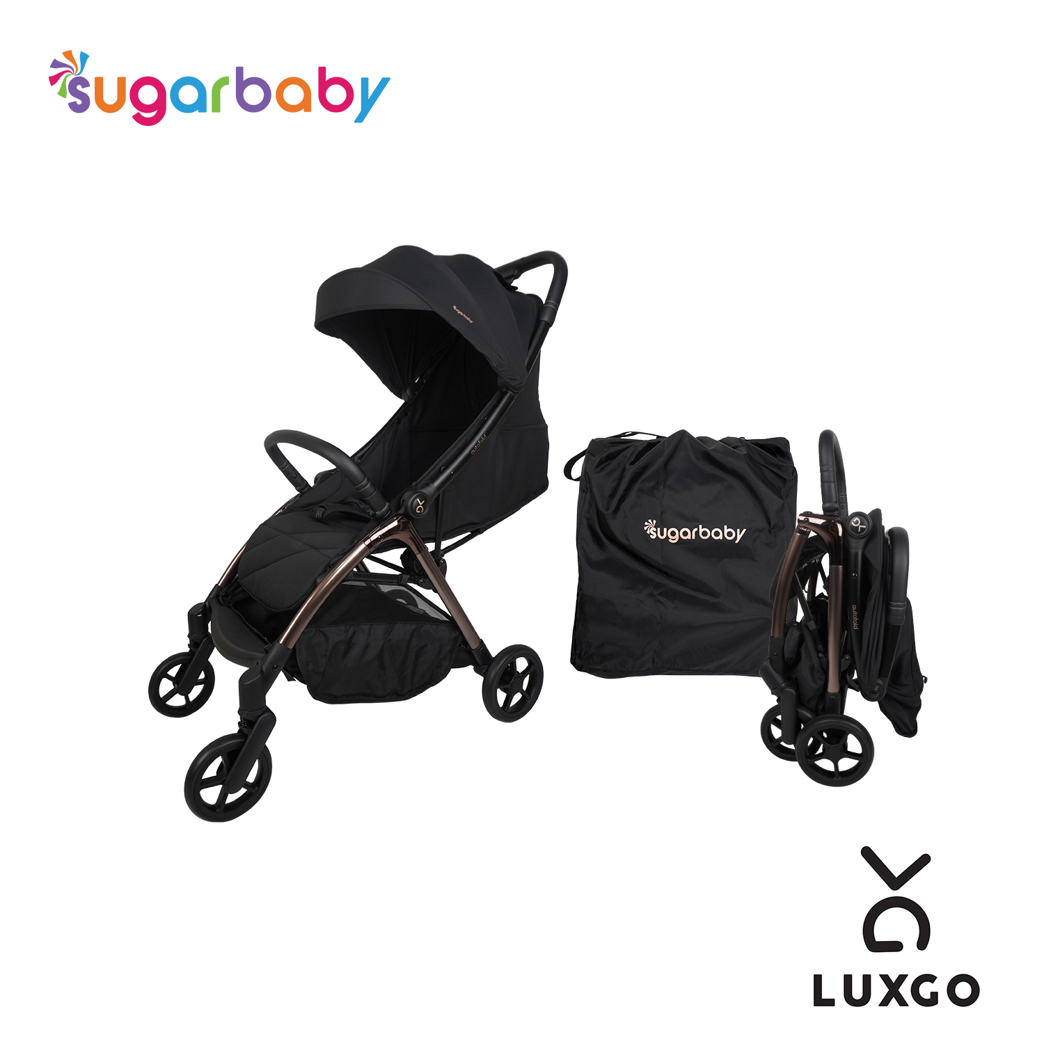 Sugarbaby Stroller LuxGo Kereta Dorong Bayi/Stroller Bayi/Stroller AutoFold BPA Free/Stroller Lipat dan Ringan