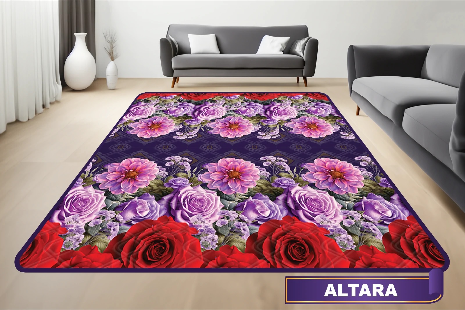 [KARPET BUSA] Bonita Viona Carpet Karpet Busa Malaysia Motif Minimalis Anti Licin Permadani