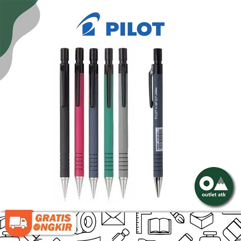 Pensil Mekanik Pilot H-167 0.7mm / Mechanical Pencil Jepang Asli