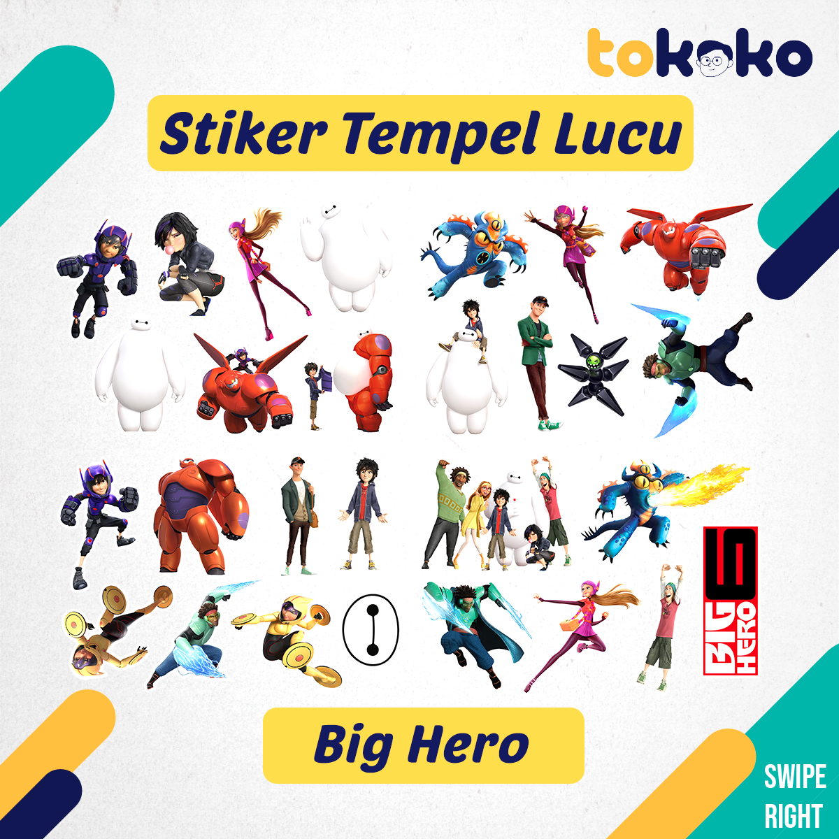 Stiker Tempel Hp Laptop Tumbler Casing Karakter Kartun lucu Setiker Cromo Glossy Waterproof