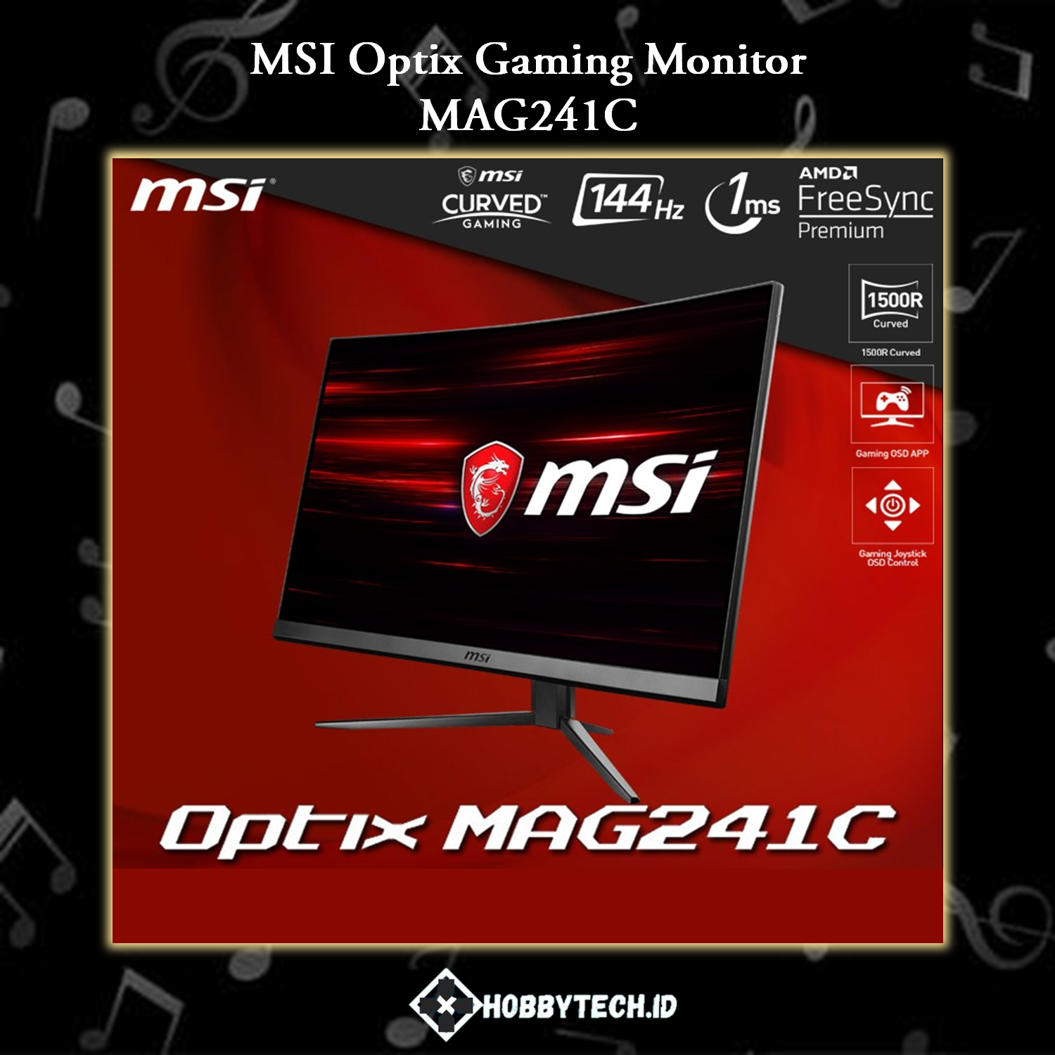 MSI Optix MAG241C Curved 144Hz Gaming Monitor