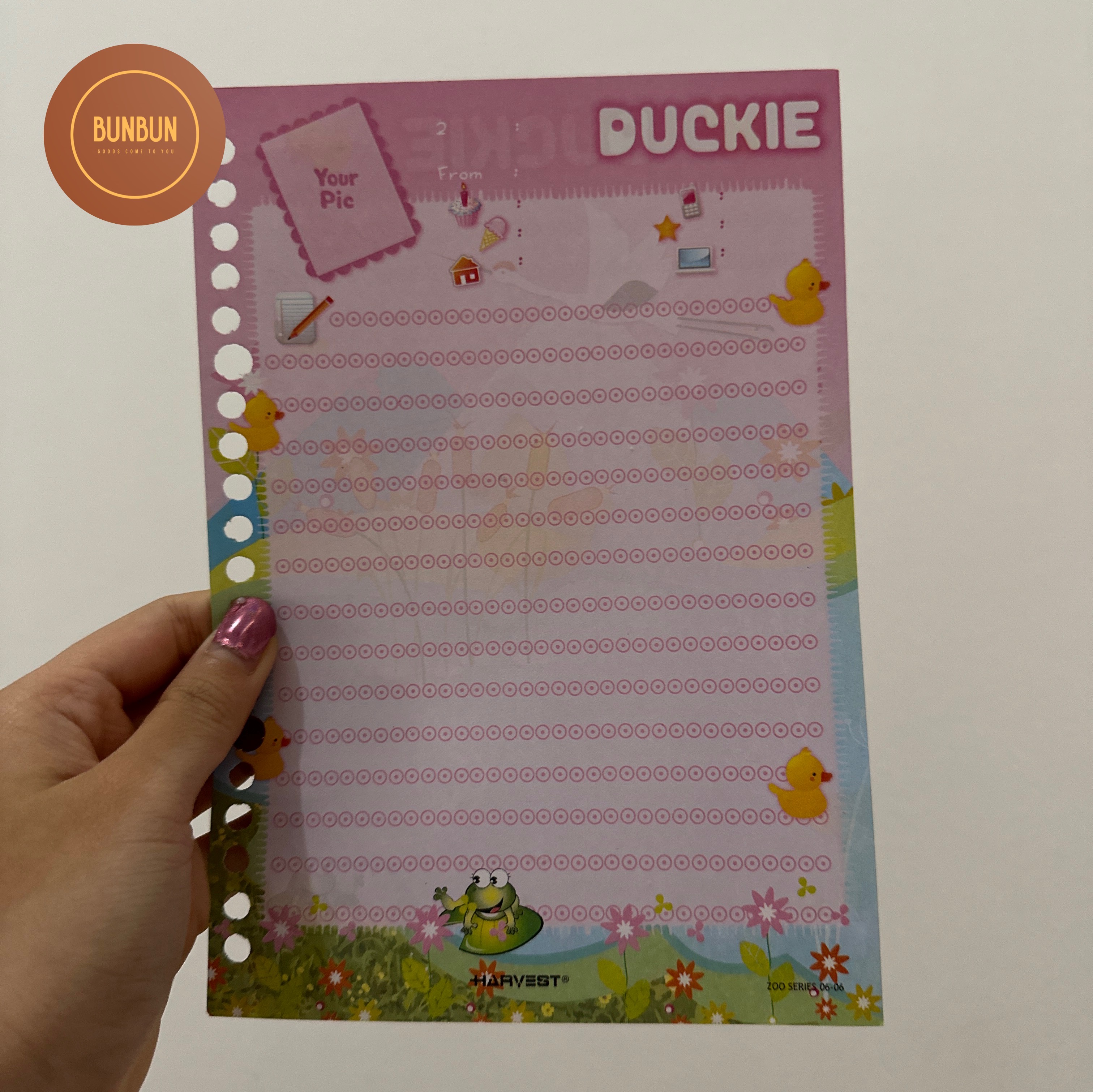 [MIN 5 PCS BISA MIX] kertas & cover binder harvest duckie a5