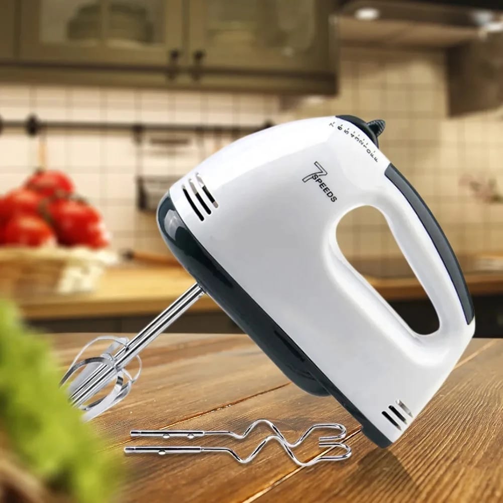 Super Hand Mixer Pengaduk 7 Kecepatan Otomatis - Free 4 Buah Alat Pengocok - Mixer - HAN RIVER ha...