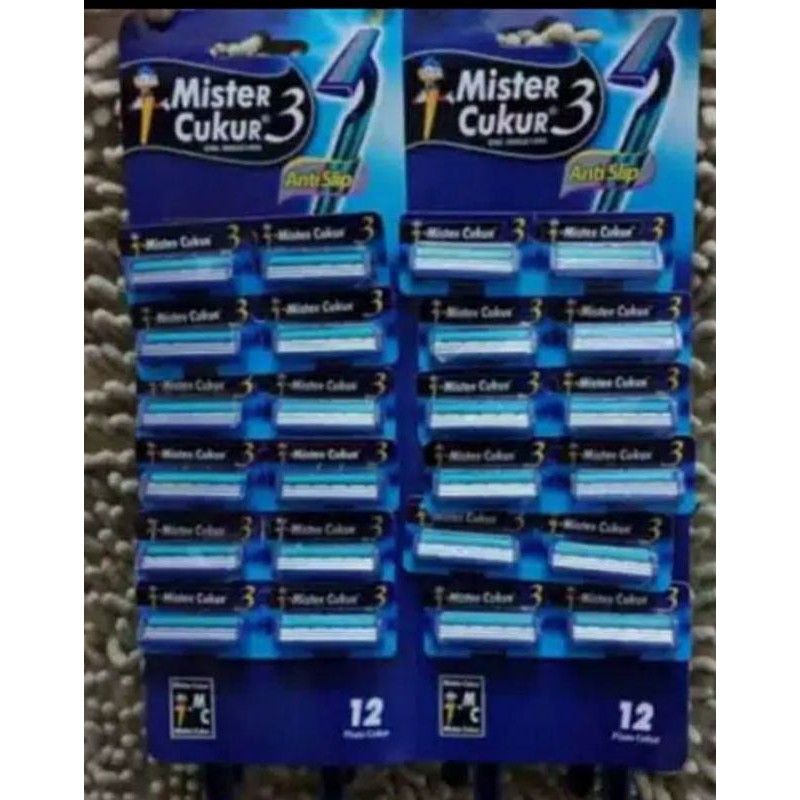 CUKUR JENGGOT DENGAN 2 MATA PISAU ISI 12 PCS