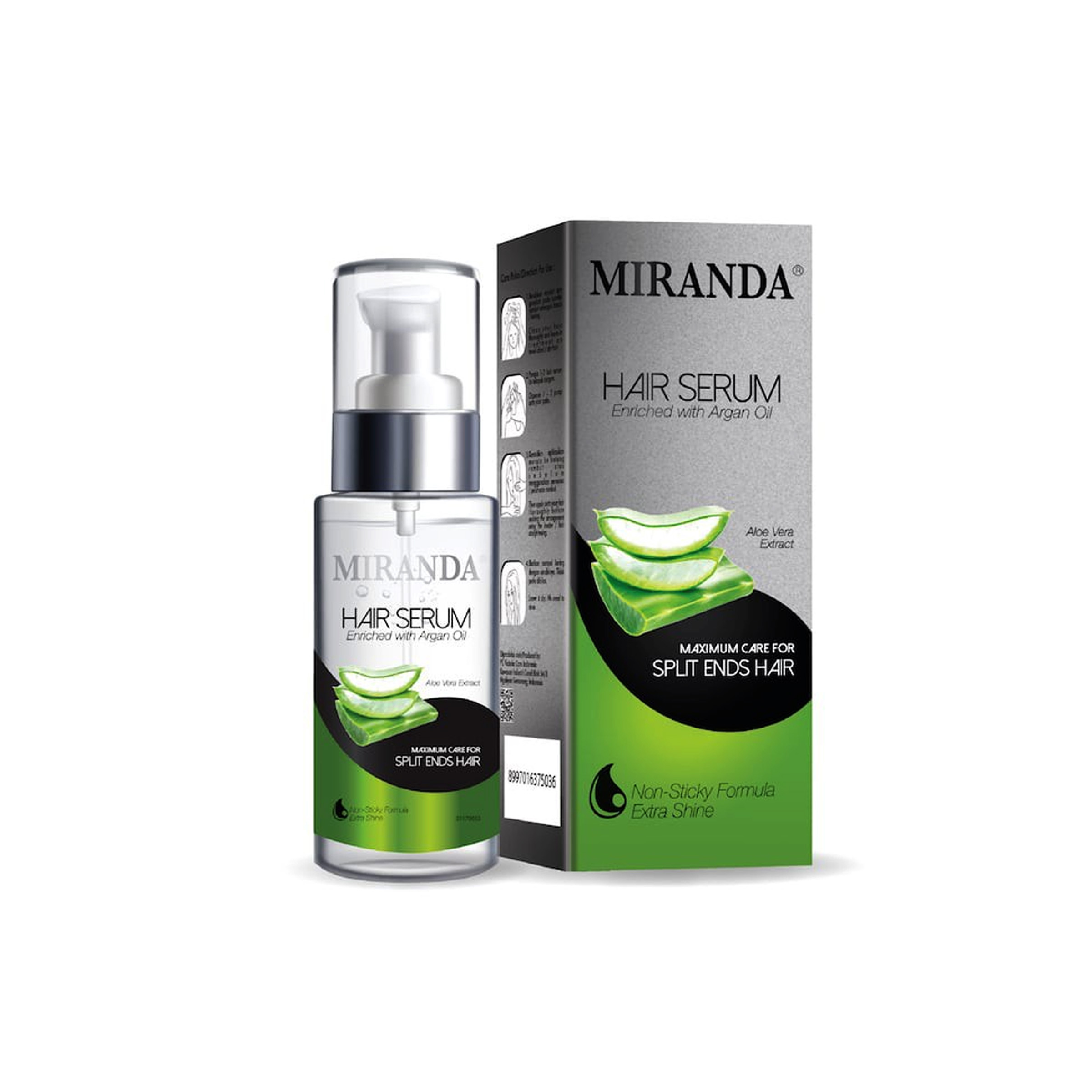 Miranda Hair Vitamin Serum (Vitamin dan Serum Rambut) Botol - Aloe Vera 100 ml