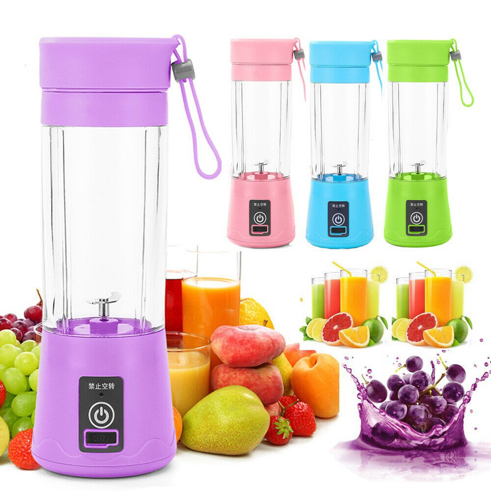 BLENDER BUAH WIRELESS PORTABLE JUICER 380ML Botol Juice 136 Blender Cup USB Electric Blender/ Ble...