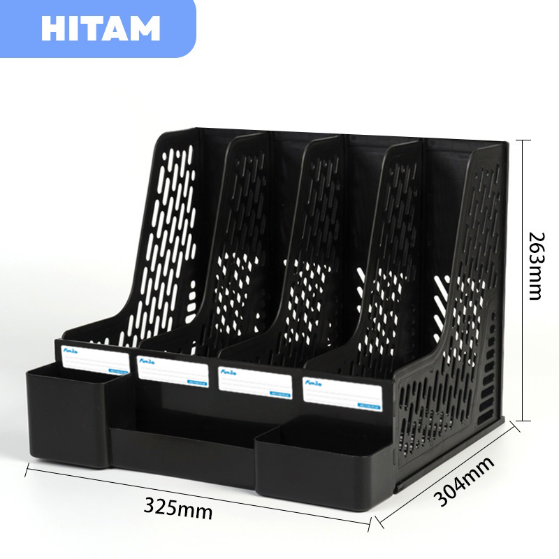 [READY] Aimilo Rak Buku Rak Penyimpanan desktop organizer file organizer Box File Rak pena/ Organizer File / Buku Bahan Plastik Teba