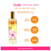 VIVELLE Eau De Toilette - EDT Glass - Shimmering Joy - Gold - 100 ml - Perfume Wanita - Halal & BPOM - Dapatkan Hadiah Gratis