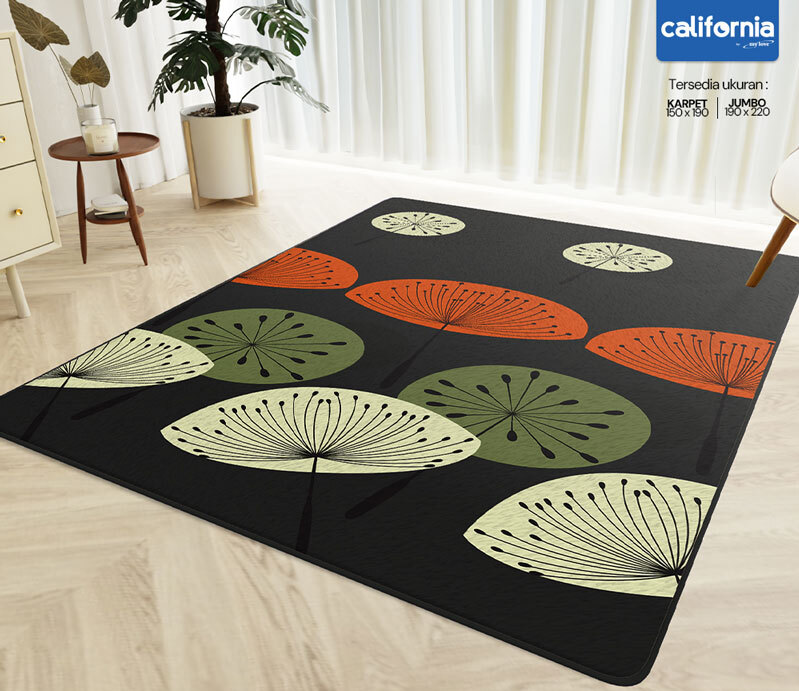 CALIFORNIA Karpet Jumbo Premium ukuran 190x220 Karpet Anti Selip Motif