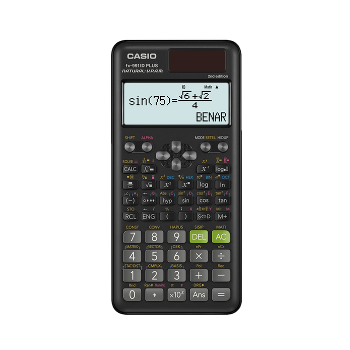 CASIO FX-991IDPlus - Kalkulator Bahasa Indonesia - Kalkulator Sekolah/Kuliah - Scientific/Saintifik - 451 fungsi