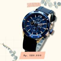 Jam Tangan Pria SWISS ARMY ORIGINAL SA-8659 Cronograph  WATCH Fitur Tanggal Aktif dan Crono Aktif Strap Kulit - Lengkap dengan Box dan Bonus Batrai Cadangan