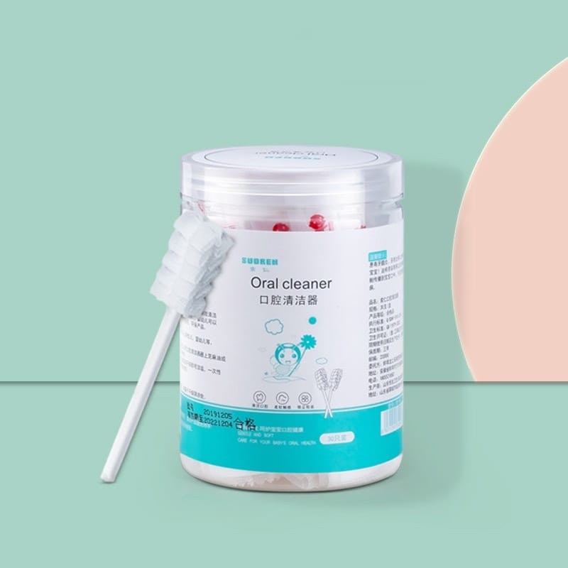 [Souren] Pembersih Mulut Bayi - Baby Mouth Cleaner - Oral Cleaner Kapas Batang Sikat Gigi Sikat Bayi Lidah Untuk Bayi 0-3 Tahun pembersih Lidah