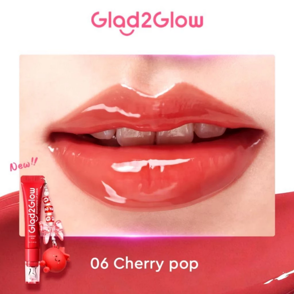 NEW GLAD2GLOW BRIGHTENING LIP SERUM - NEW SHADES - Mencerahkan Melembabkan Memberi Warna