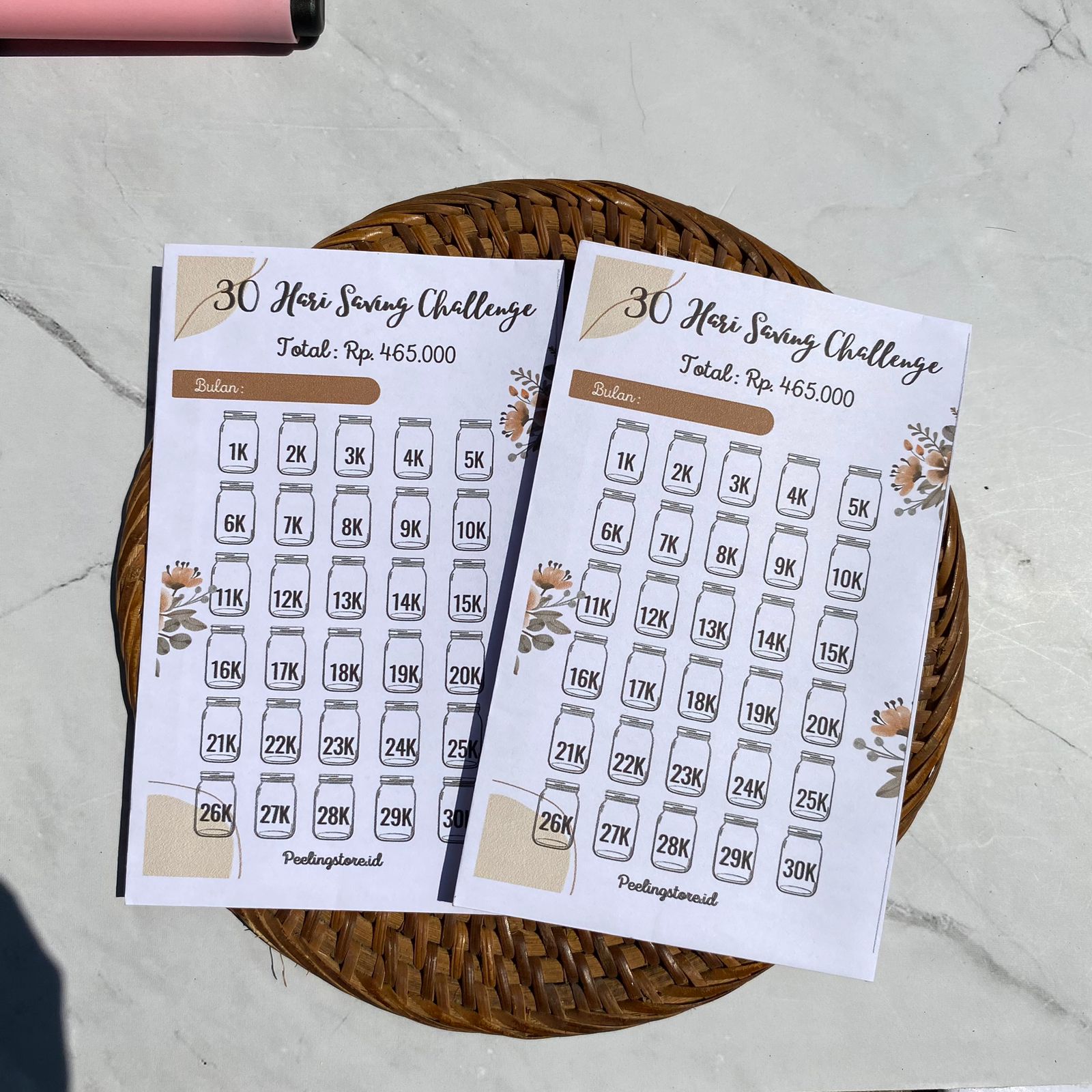 Amplop Savings Challenge 30 Days Tantangan Menabung 30 Hari