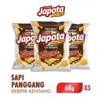 [Paket isi 3] JAPOTA Keripik Kentang Sapi Panggang (Beef BBQ) 68g