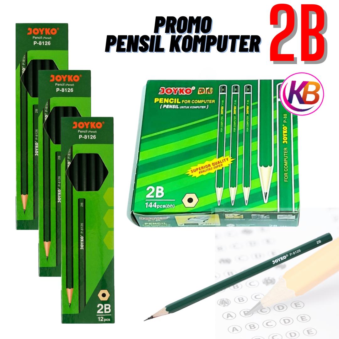 Pensil Joyko 2B / Pensil Uji Komputer / Pensil Kualitas Terbaik Kuat dan Tahan Lama / Pinsil Sekolah / Cod / Keep Blessing