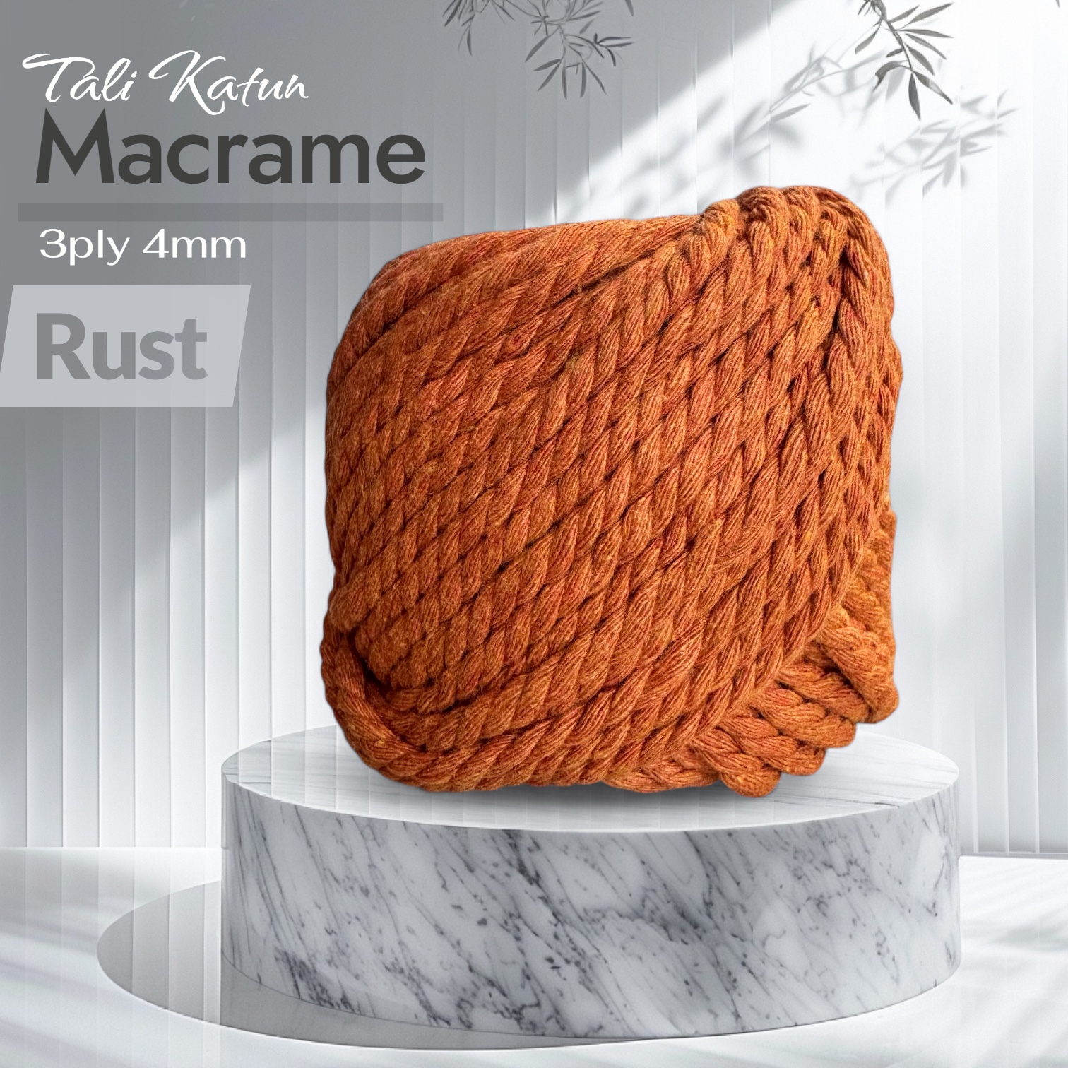 Tali Katun Tali Macrame Warna 4mm kemasan 100gr