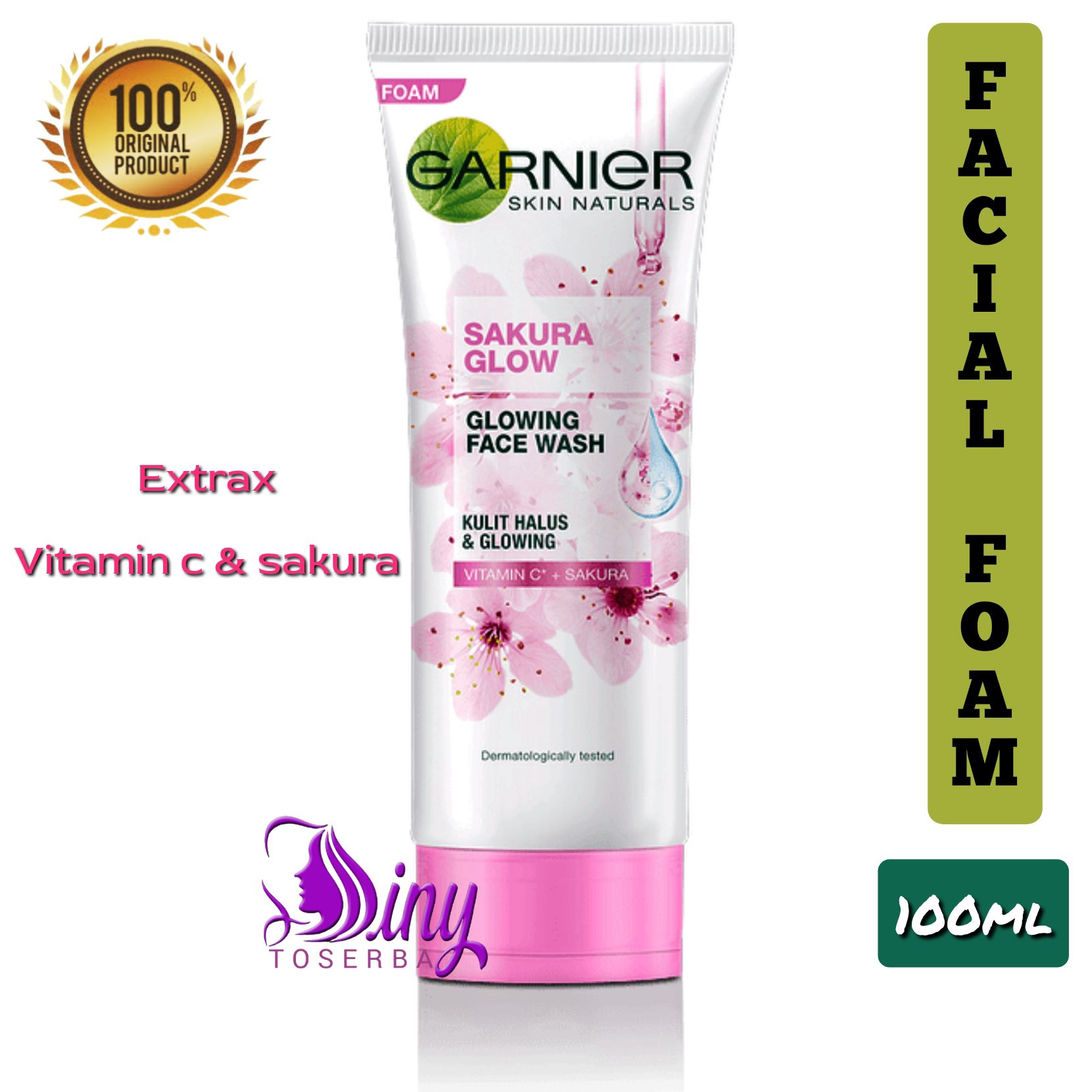 GARNIER SAKURA GLOW 100 ML TWIN PACK DAN STUAN FACIAL FOAM