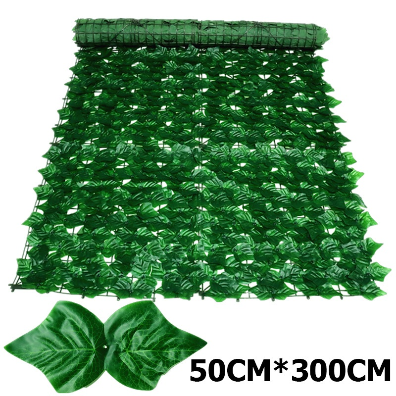 100*300cm Daun sintetis daun plastik tanaman hias sintetis / Daun Hias / Daun palsu / Rumput Hias /dinding tanaman