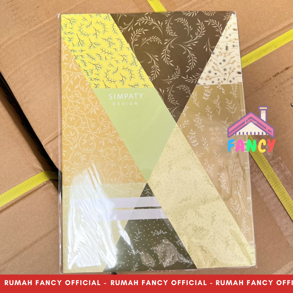 [1PAK] ISI 20 LEMBAR Sampul Buku Boxy / Kwarto SIMPATY Batik Tradisional Pattern Bunga Flower Ornament TEBAL