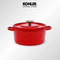 KOHLER Cast Iron Pot Panci Wajan Enamel Layer 20cm Merah Glossy Red K-CG-52301-N22