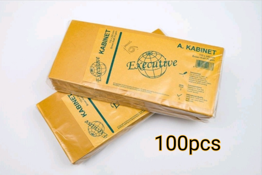 AMPLOP UANG GAJIAN COKLAT 100pcs/Amplop Kabinet / AMPLOP COKLAT ISI 100PCS