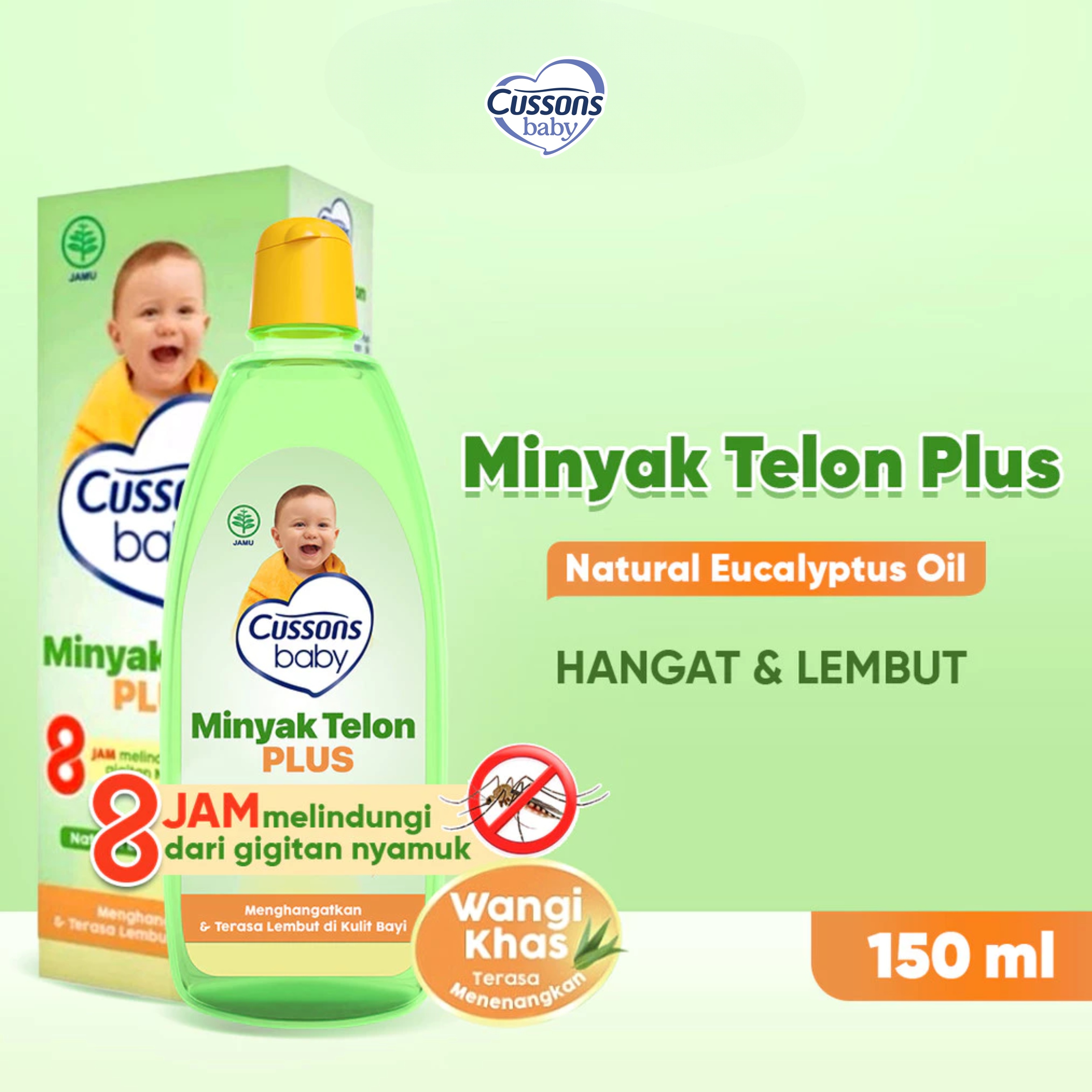 CUSSONS Baby Minyak Telon Plus - 150ml | 90ml | 60ml | 30ml