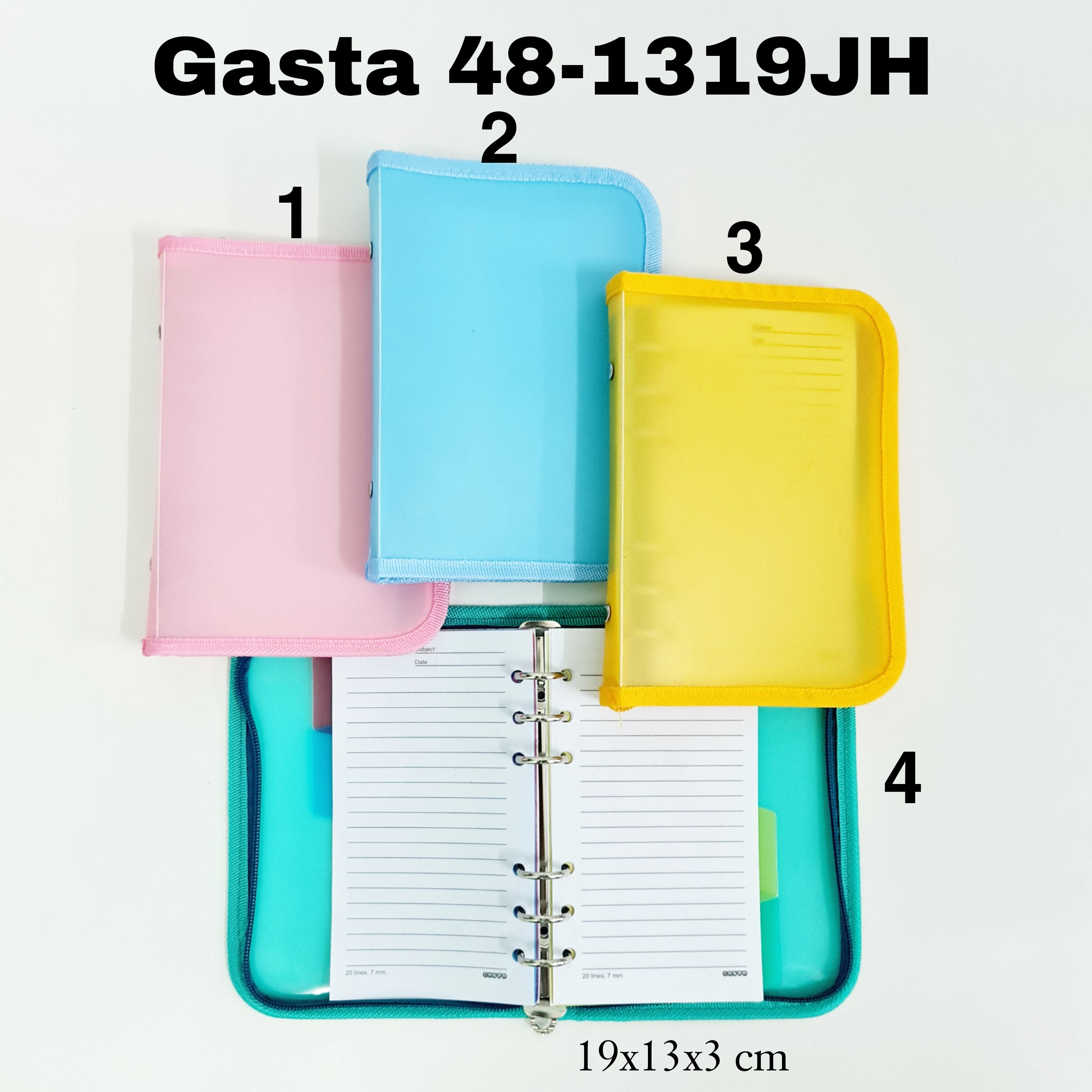 SOS Binder Note Sleting GASTA 48K-PP Cover Warna Polos / Map Binder/Ring Note