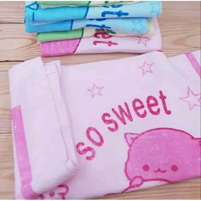 BIG SALE !!!! HANDUK BAYI SABLON IVORI 110X60 HANDUK BAYI MURAH BERKUALITAS LEMBUT DAN HALUS