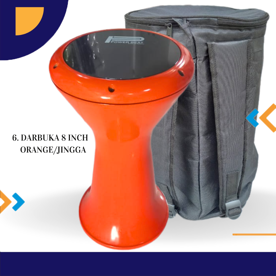 Darbuka Almunium cor ukuran 8 in mika powerbeet